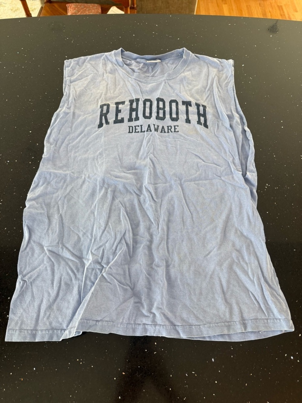 Rehoboth Delaware Beach Light Blue Sleeveless Tee - Picture 3 of 5